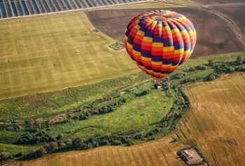 Air Balloon flight over the island of Crete